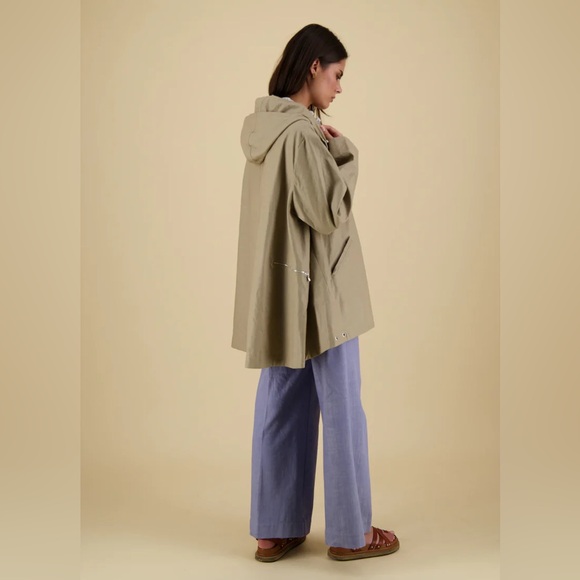 pret pour partir Jackets & Blazers - Pret Pour Partir Checkered Transitional Cotton Jacket Oversized Asymmetric Sz38
